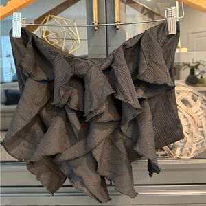 Alkemy Black Ruffle Tube Top